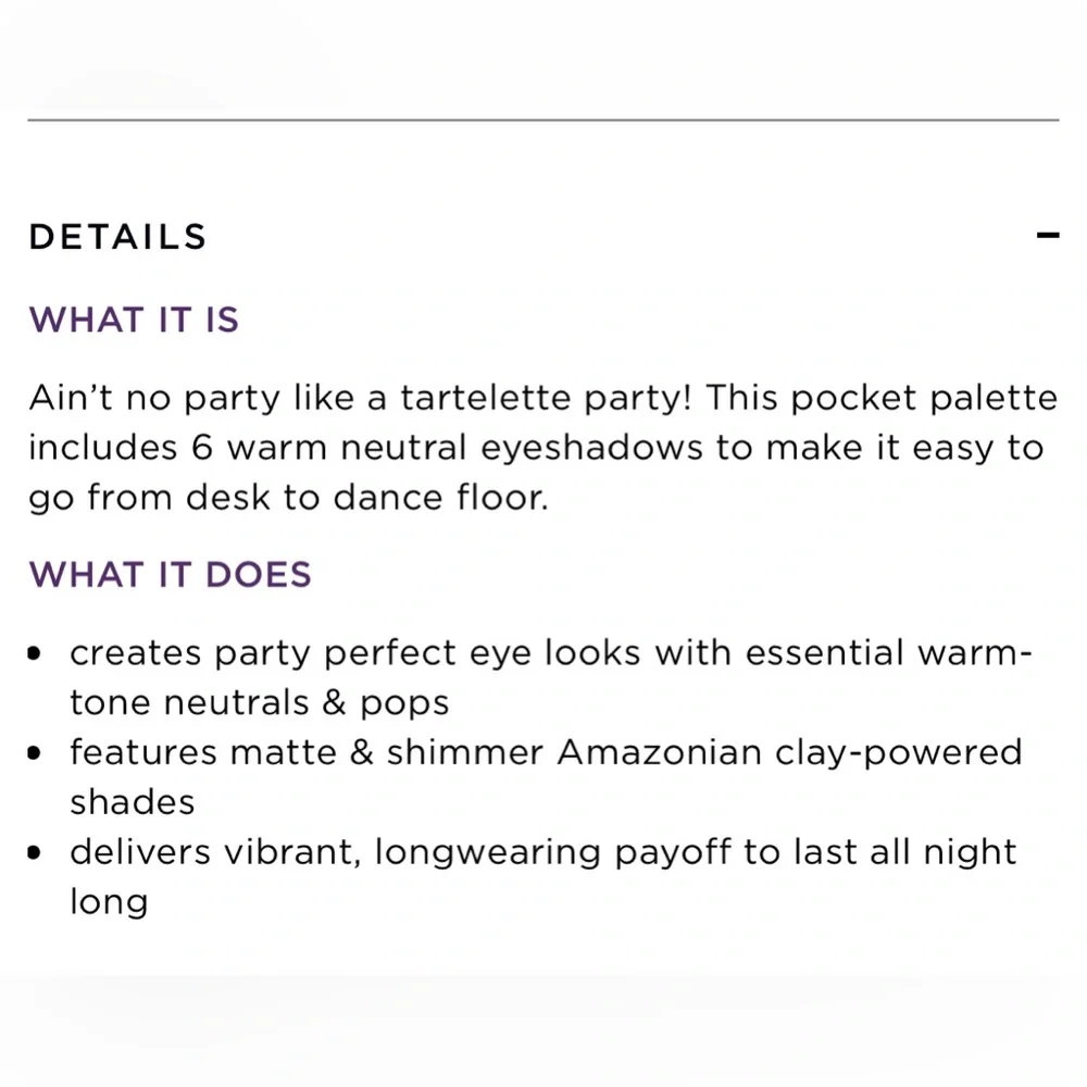 tarte brand new